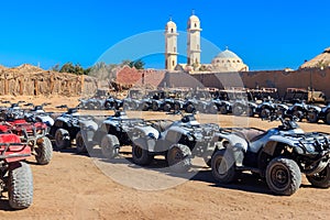 ATV quad bikes for safari trips in Arabian desert, Egypt