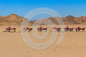 ATV quad bikes for safari trips in Arabian desert, Egypt
