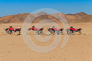 ATV quad bikes for safari trips in Arabian desert, Egypt