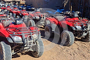 ATV quad bikes for safari trips in Arabian desert  Egypt