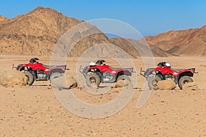 ATV quad bikes for safari trips in Arabian desert  Egypt