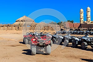 ATV quad bikes for safari trips in Arabian desert, Egypt