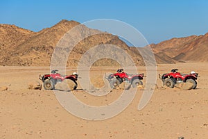 ATV quad bikes for safari trips in Arabian desert, Egypt