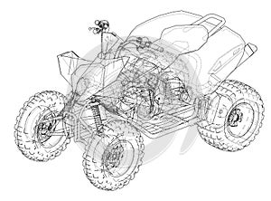 ATV quadbike concept outline