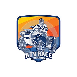 ATV Racing extreme adventure logo design