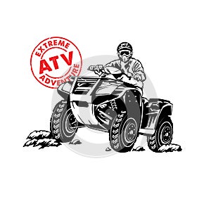 ATV Racing extreme adventure logo design