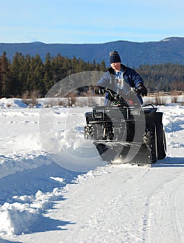 Atv snow plow