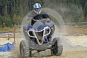 ATV splashing mud
