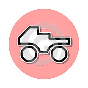 Atv sticker icon. Simple thin line, outline vector of web icons for ui and ux, website or mobile application