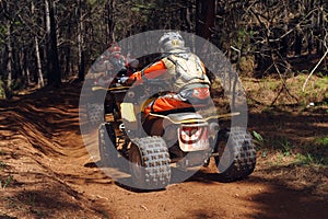 ATV woods racing photo