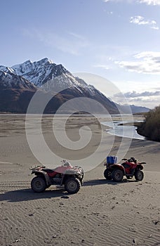 ATVs at Alaskan Glacier Wash