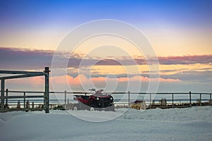 ATVs in the winter in the snow