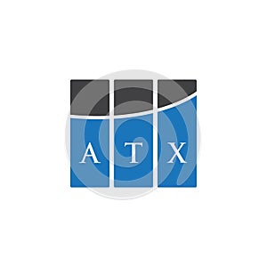 ATX letter logo design on black background. ATX creative initials letter logo concept. ATX letter design