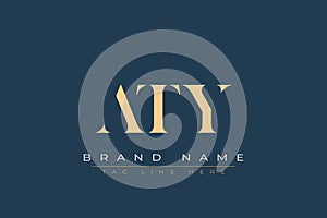 ATY abstract letter logo design