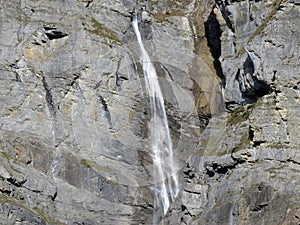 Aua dil Mer Waterfalls or Aua dil Mer Wasserfall WasserfÃ¤lle Aua da Fluaz oder Panixer Fall over the lake Panixersee