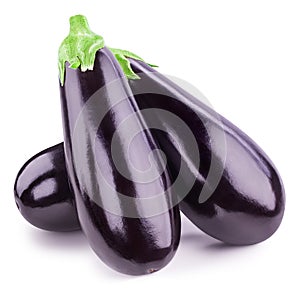 Aubergine isolated on white