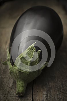 Aubergine on wood