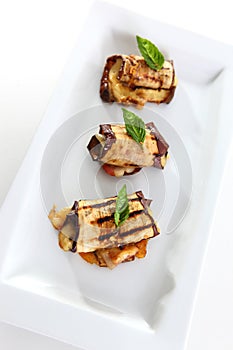 Aubergines appetizer