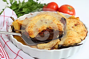 Aubergines with meat and bechamel