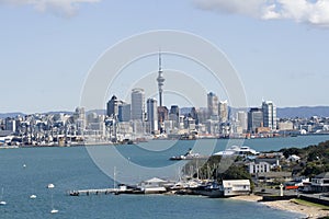 Auckland City CBD and wharf