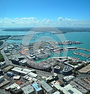 Auckland City & Harbour Aerial West, New Zealand