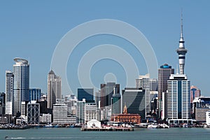 Auckland City and Harbour with Skytower