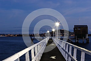 Auckland harbour night scene