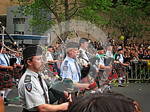 Auckland Police Bagpipers RWC 2011 Champions Parade