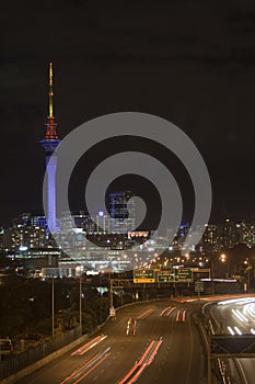 Auckland Sky Tower at Night