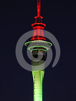 Sky Tower at Night, Auckland, New Zealand photo