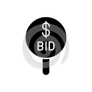 Auction board icon for bidding on a sale
