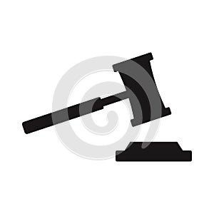 Auction hammer Glyph with background Vector icon which can easily modify or edit photo