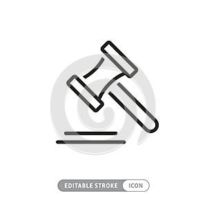 Auction icon with outline style design photo