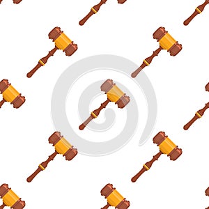 Auction or lawyer hammer seamless pattern texture