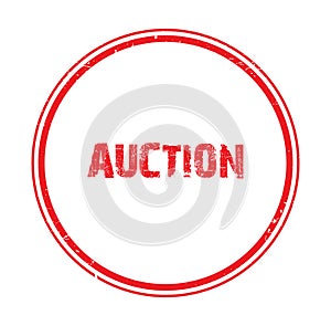 auction stamp on white