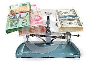 AUD, RMB, USD