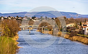 The Aude river in Carcassonne