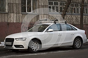 Audi A4 white car.