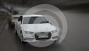 Audi A7 white car.