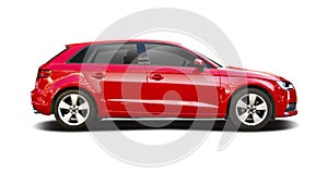 Audi A3 isolated photo