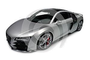Audi R8 on white background