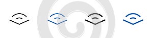Audible icon linear graphics set vector in black photo