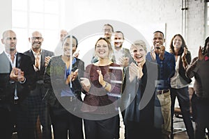 Audience Applaud Clapping Happiness Appreciation Training Concept photo