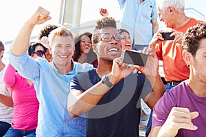 Audience Cheering At Outdoor Concert Performance