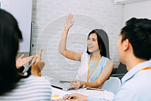 Audience is curious in active discussion