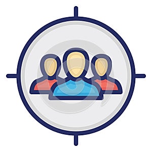 Audience, customer Isolated Vector Icon Which can easily modify or edit