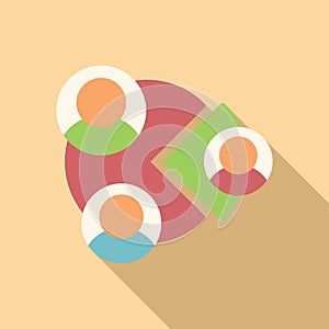 Audience icon flat vector. Business people