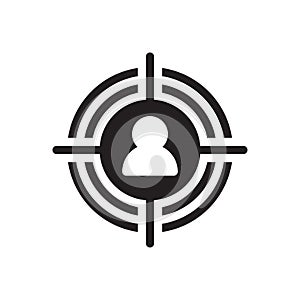 Audience vector glyph flat icon