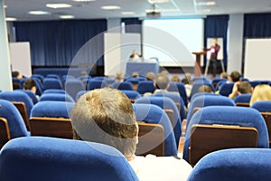 Audience listens to the acting