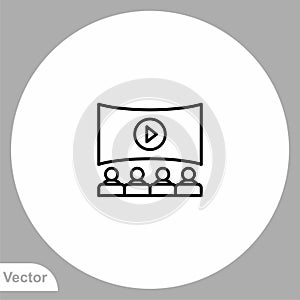 Audience vector icon sign symbol